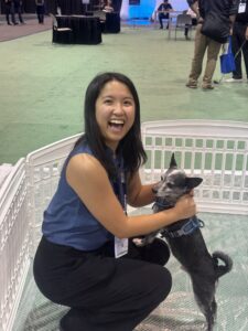 Elena with a puppy!